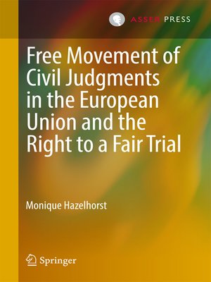 cover image of Free Movement of Civil Judgments in the European Union and the Right to a Fair Trial